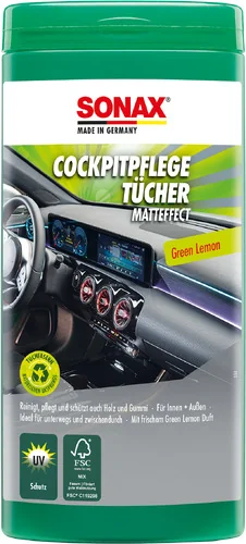 Sonax - SONAX Cockpitpflegetücher Matteffect Box - Green Lemon