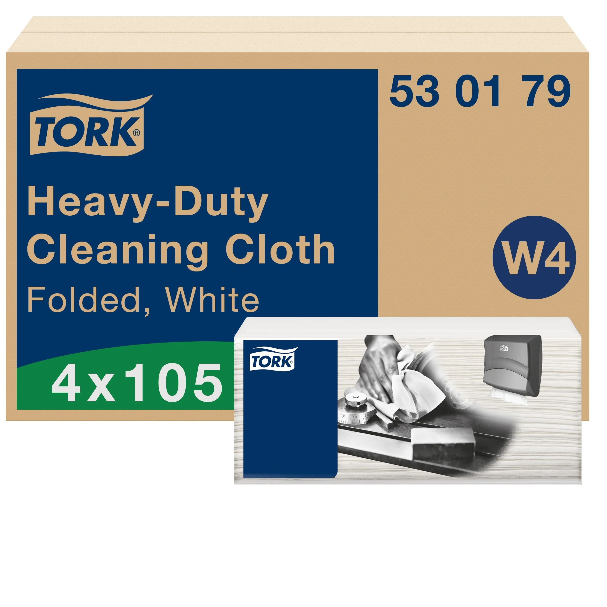 Tork - Tork Extra Starke Reinigungstücher - Weiß W4 (4 x 105 Stück)