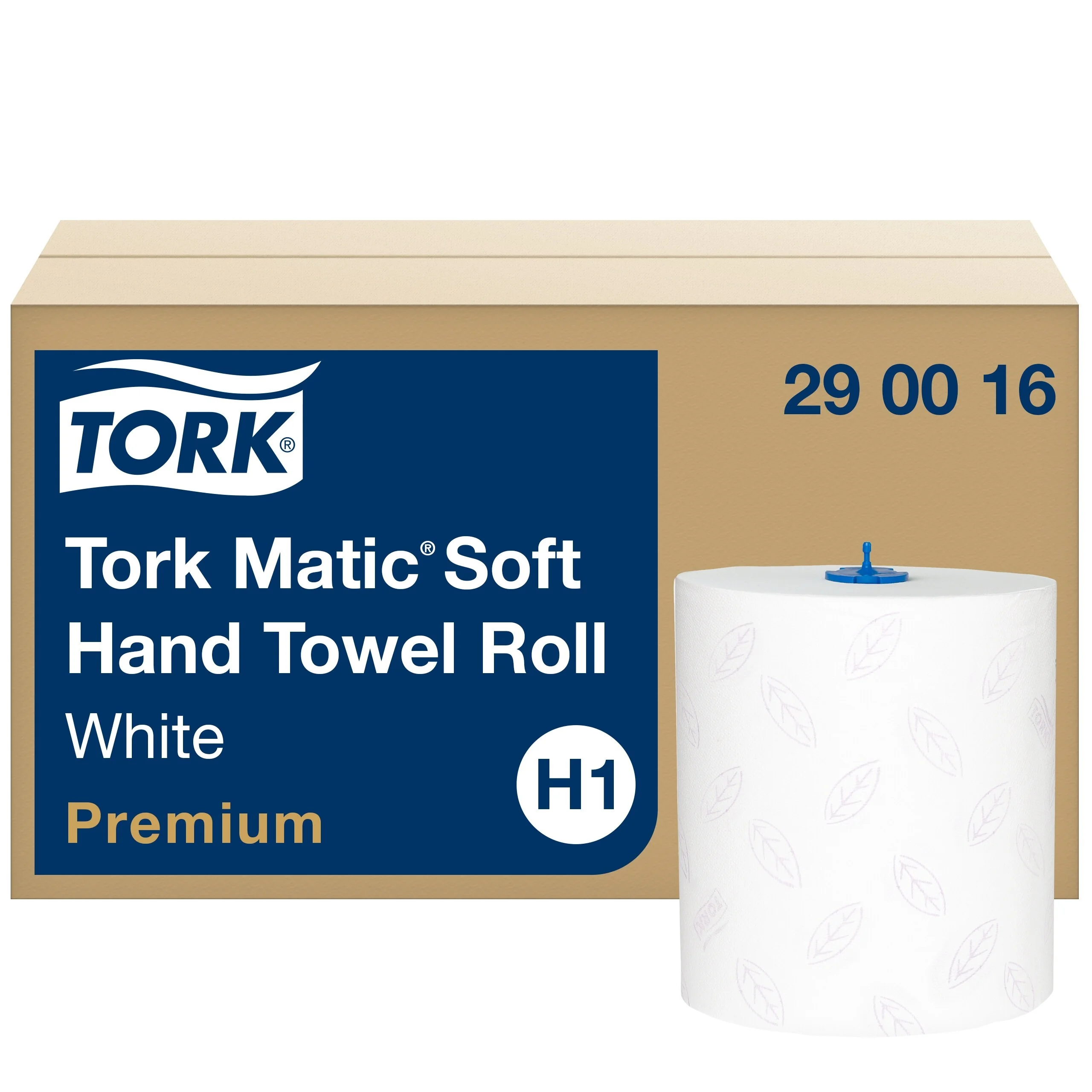Tork - Tork Matic Soft Papierhandtücher weiß - mit blauem Blätterdesign H1