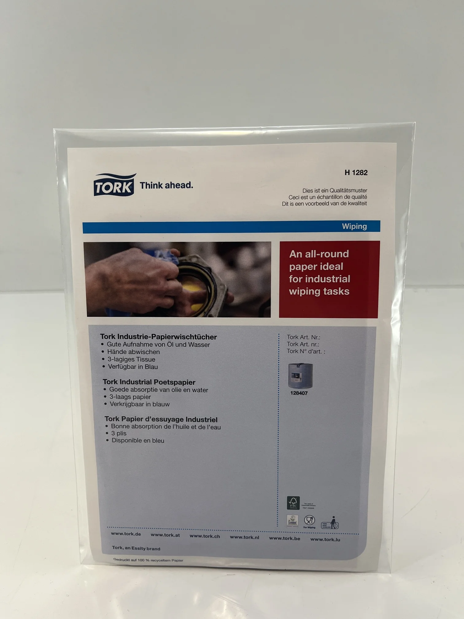 Tork - Muster Tork - Papierwischtücher blau W1
