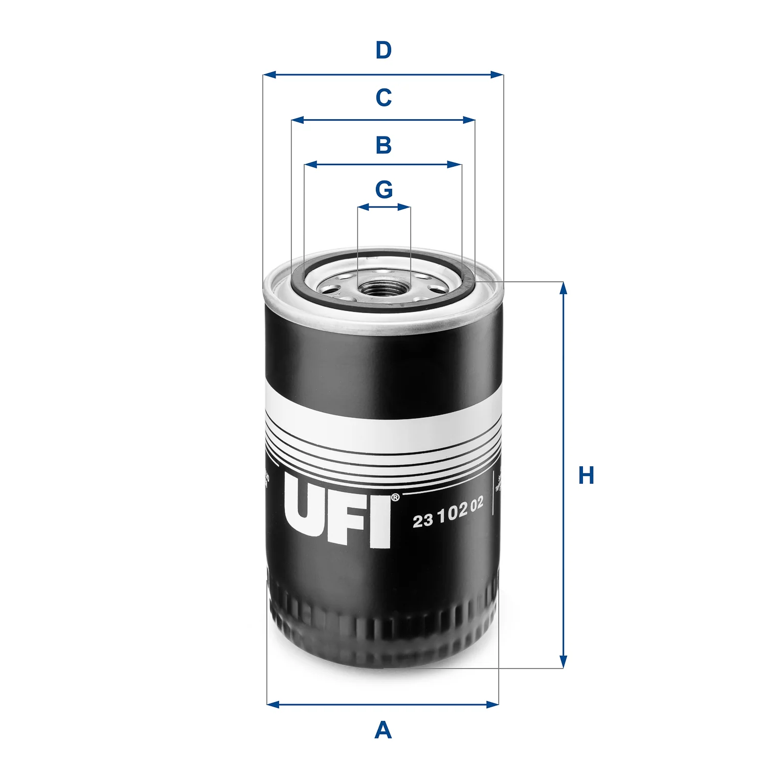 UFI Filters - 23.102.02 - Ölfilter SpinOn