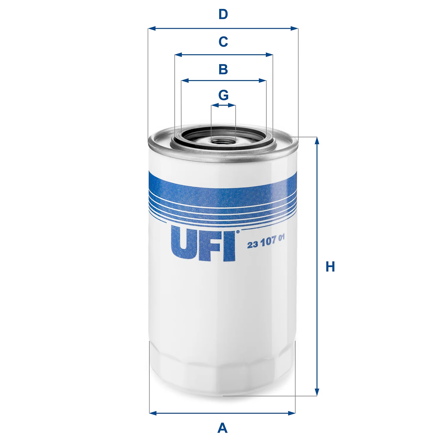 UFI Filters - 23.107.01 - Ölfilter SpinOn