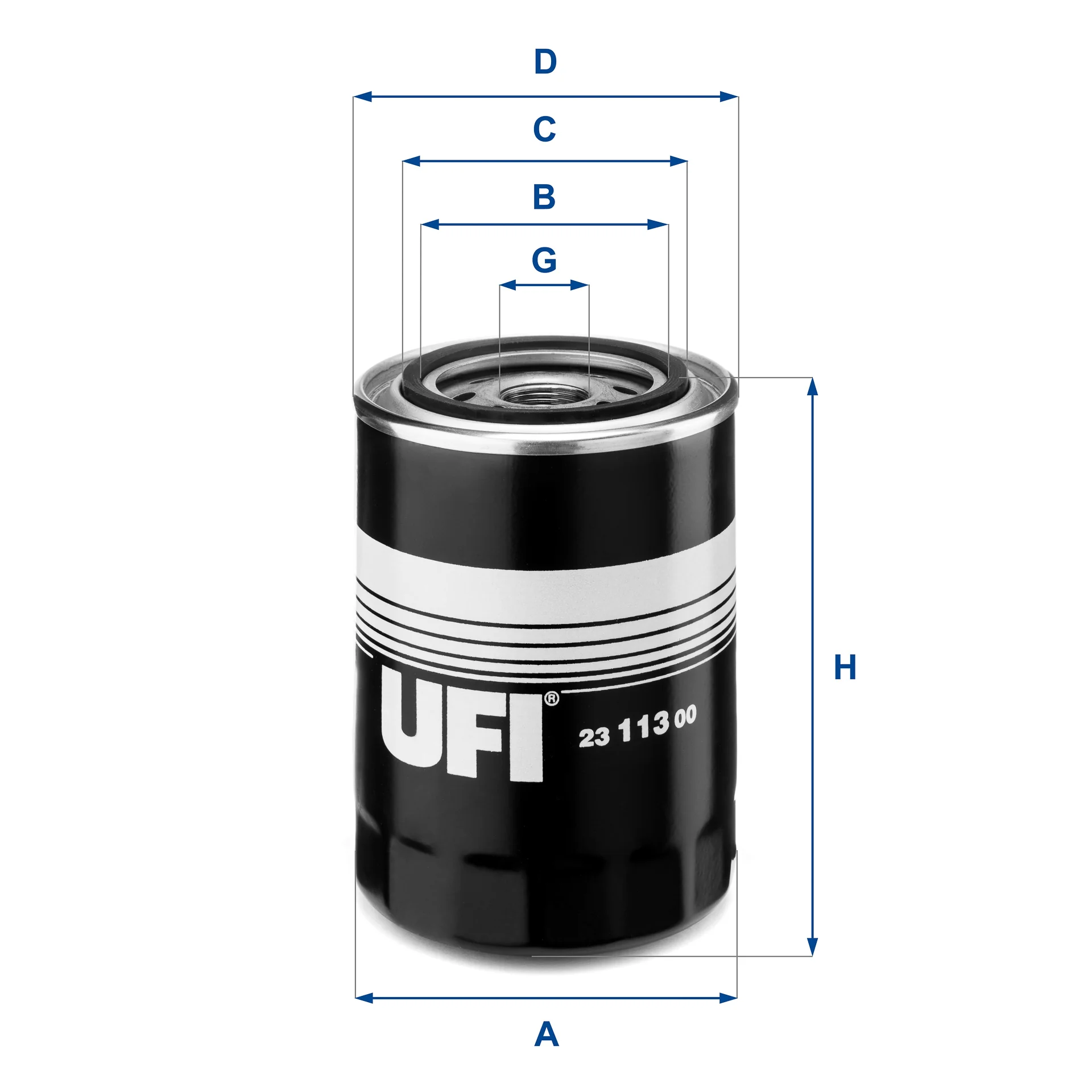 UFI Filters - 23.113.00 - Ölfilter SpinOn