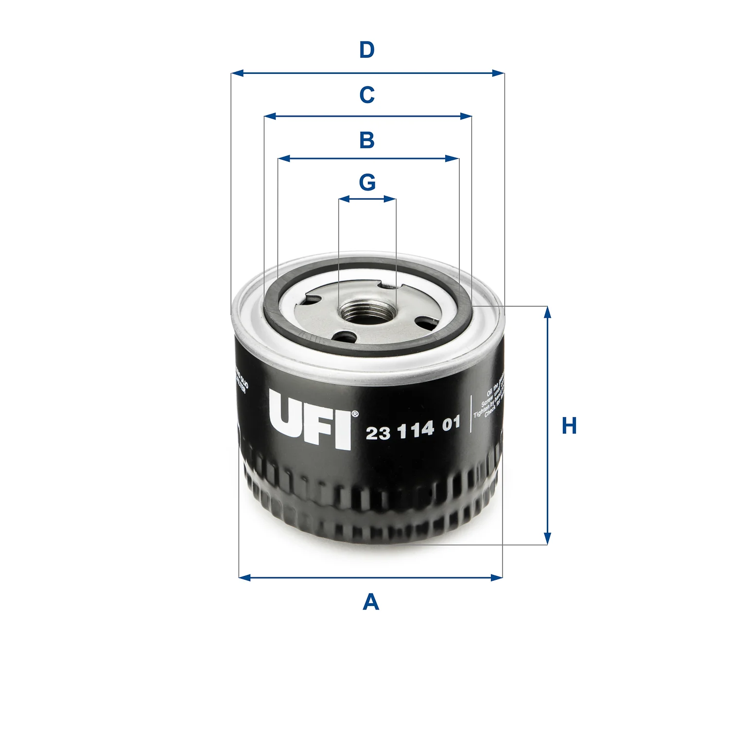 UFI Filters - 23.114.01 - Ölfilter SpinOn