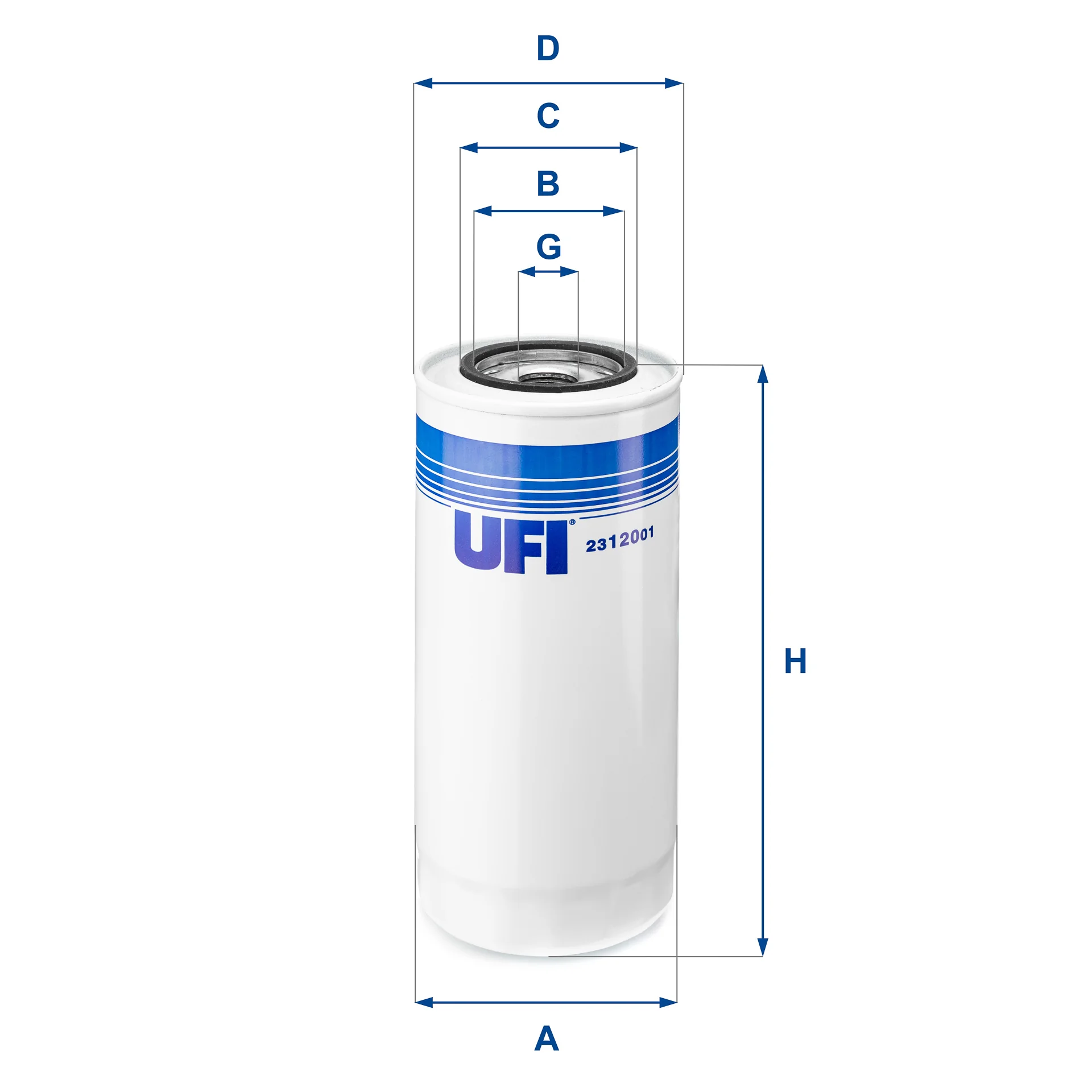 UFI Filters - 23.120.01 - Ölfilter SpinOn