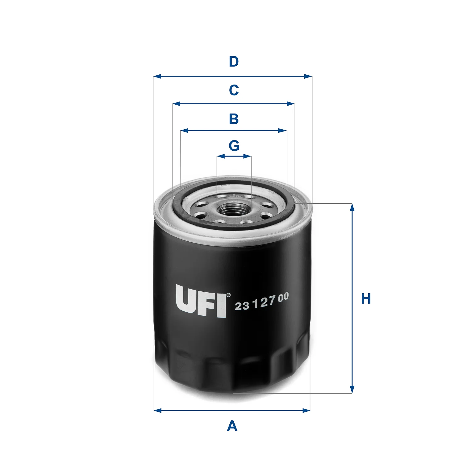 UFI Filters - 23.127.00 - Ölfilter SpinOn