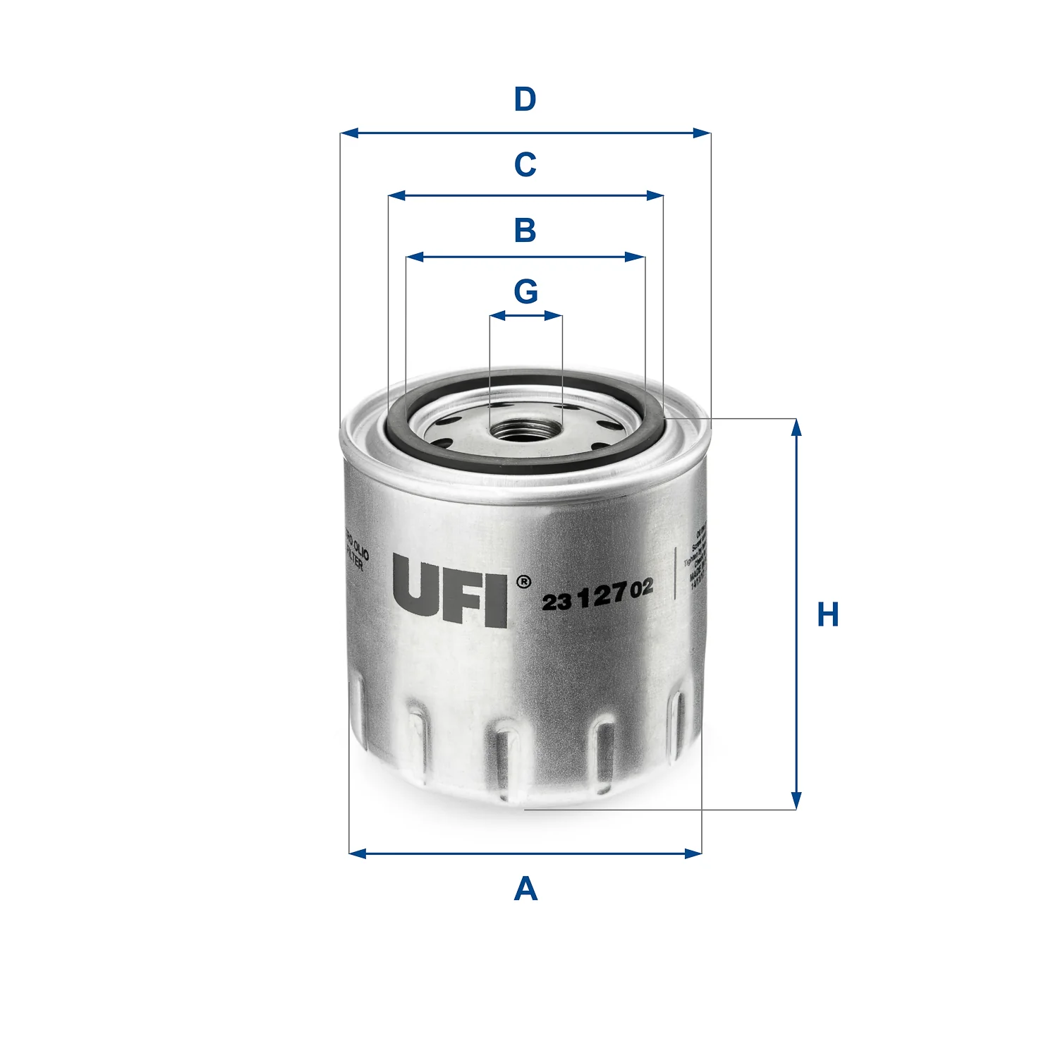 UFI Filters - 23.127.02 - Ölfilter SpinOn