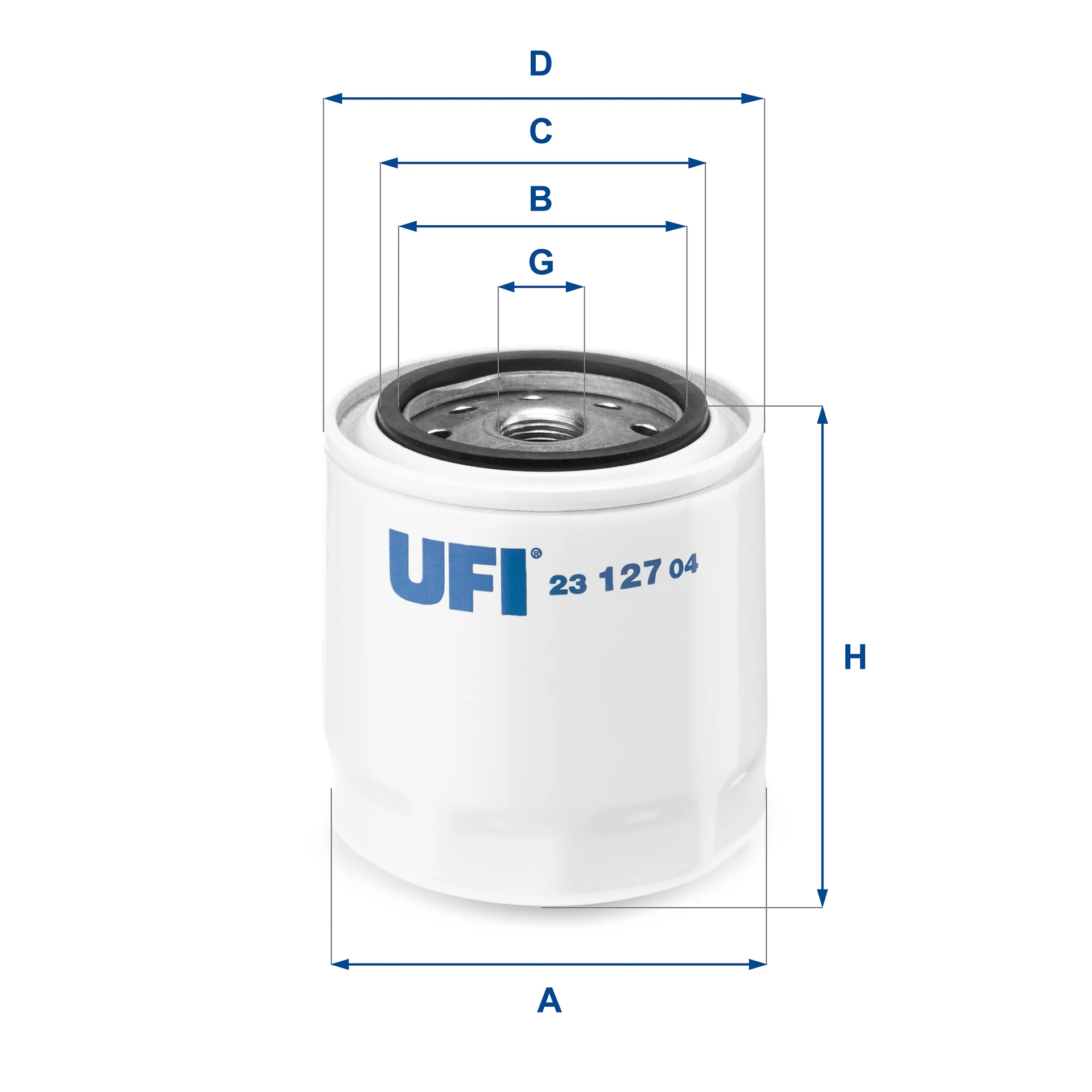 UFI Filters - 23.127.04 - Ölfilter SpinOn