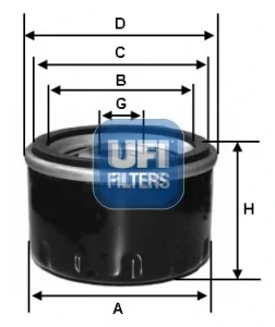UFI Filters - 23.128.00 - Ölfilter SpinOn