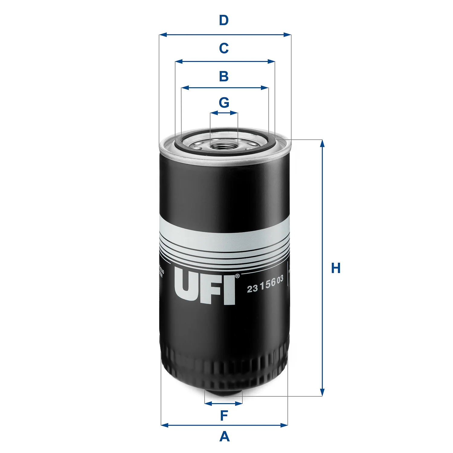 UFI Filters - 23.156.03 - Ölfilter SpinOn