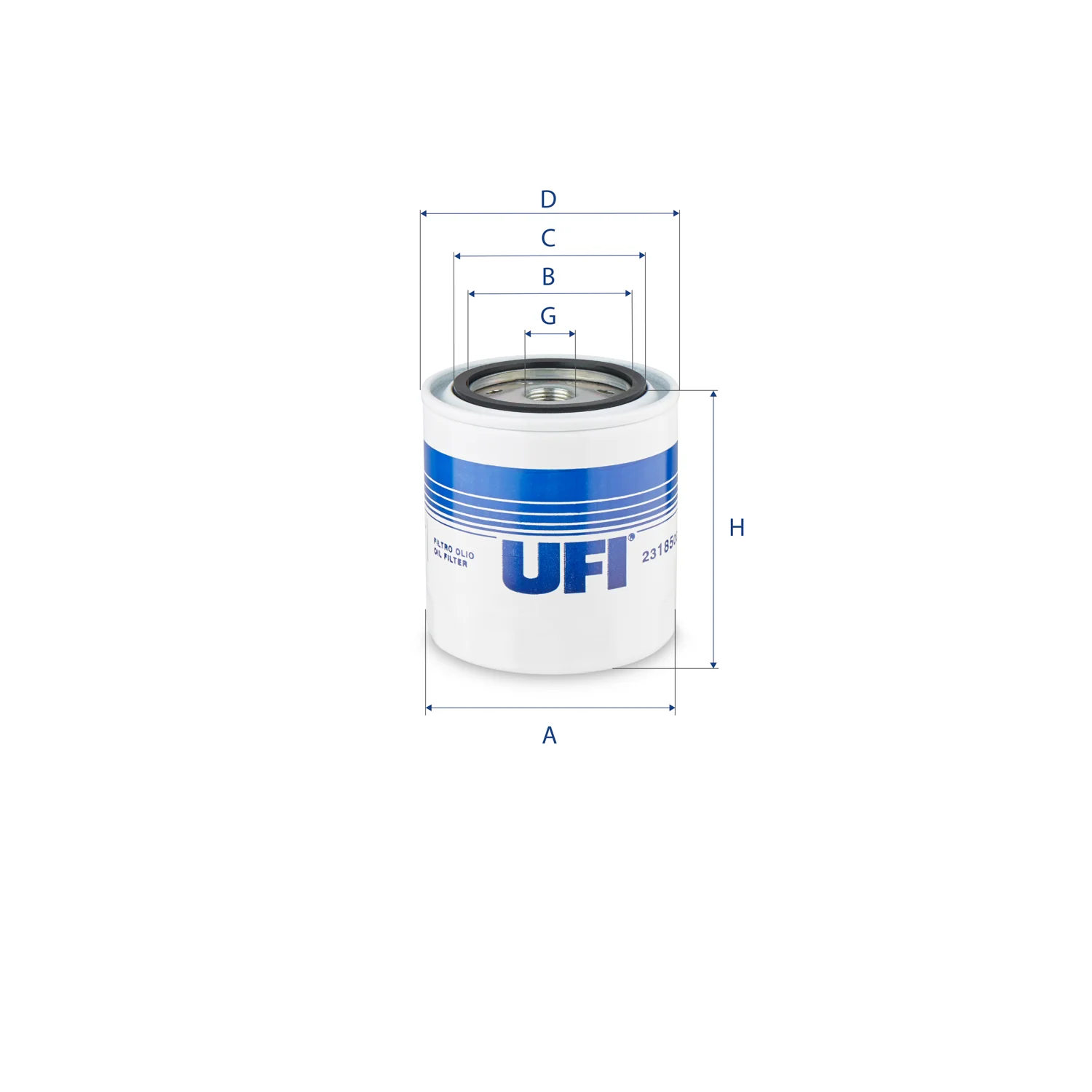 UFI Filters - 23.185.00 - Ölfilter SpinOn