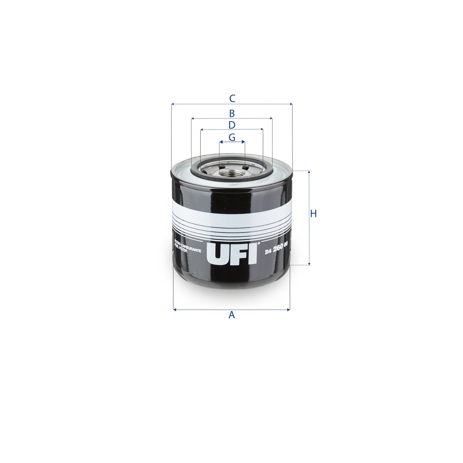 UFI Filters - 24.260.00 - Kraftstofffilter SpinOn