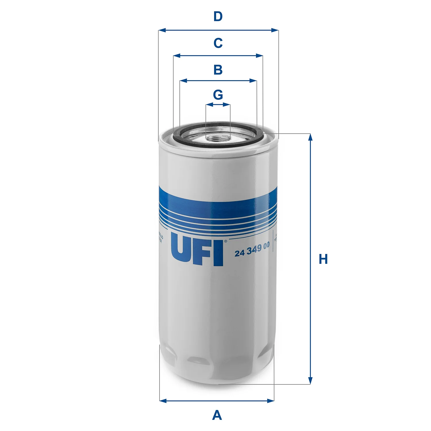 UFI Filters - 24.349.00 - Kraftstofffilter SpinOn