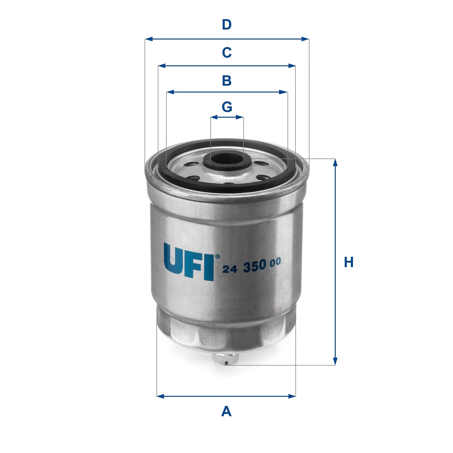 UFI Filters - 24.350.00 - Kraftstofffilter SpinOn