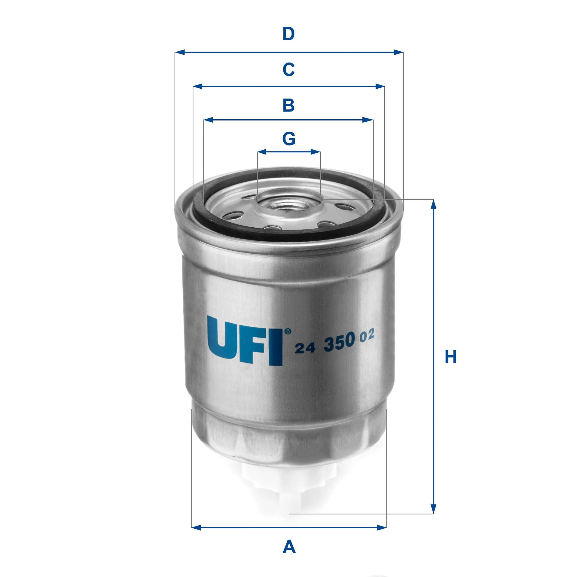 UFI Filters - 24.350.02 - Kraftstofffilter SpinOn