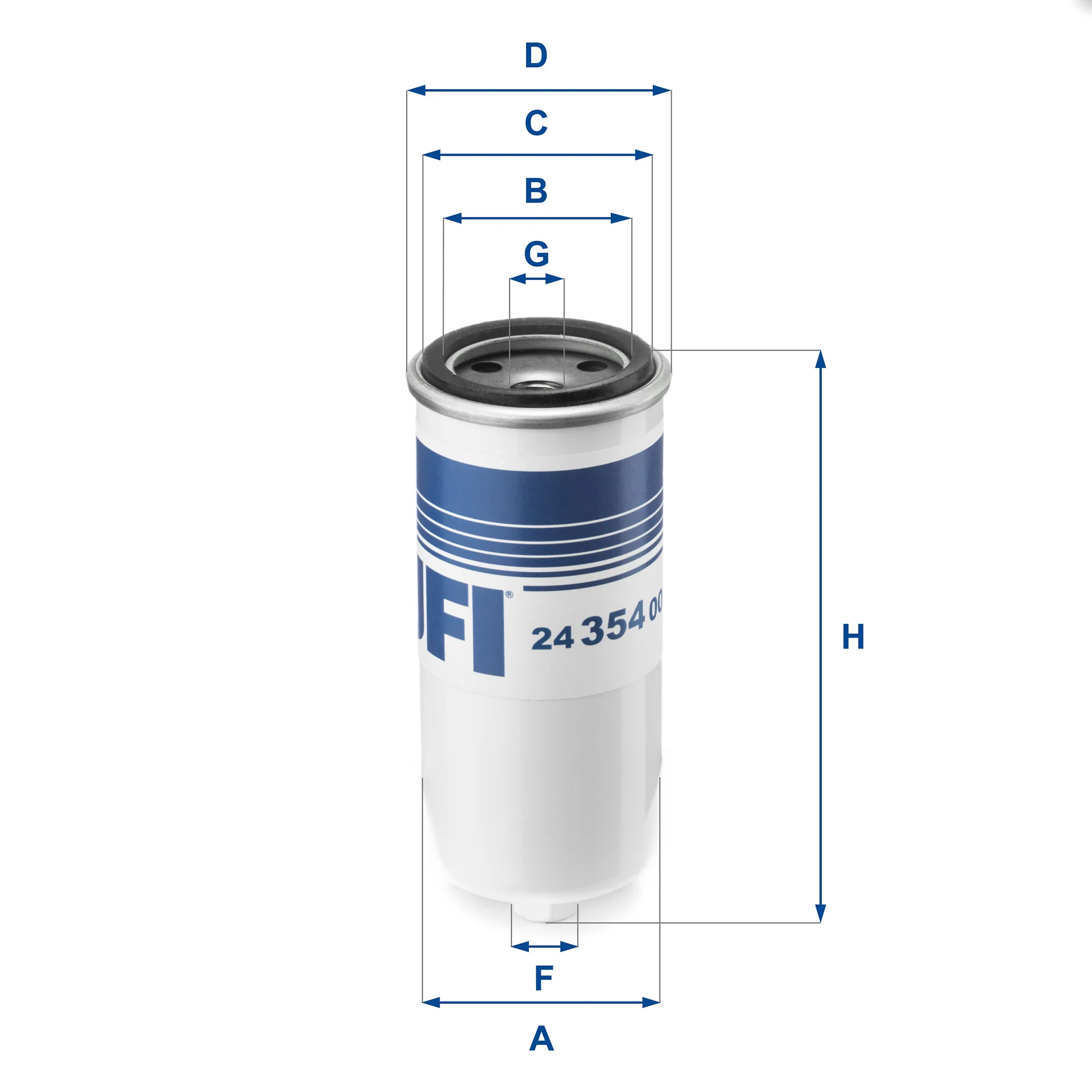 UFI Filters - 24.354.00 - Kraftstofffilter SpinOn