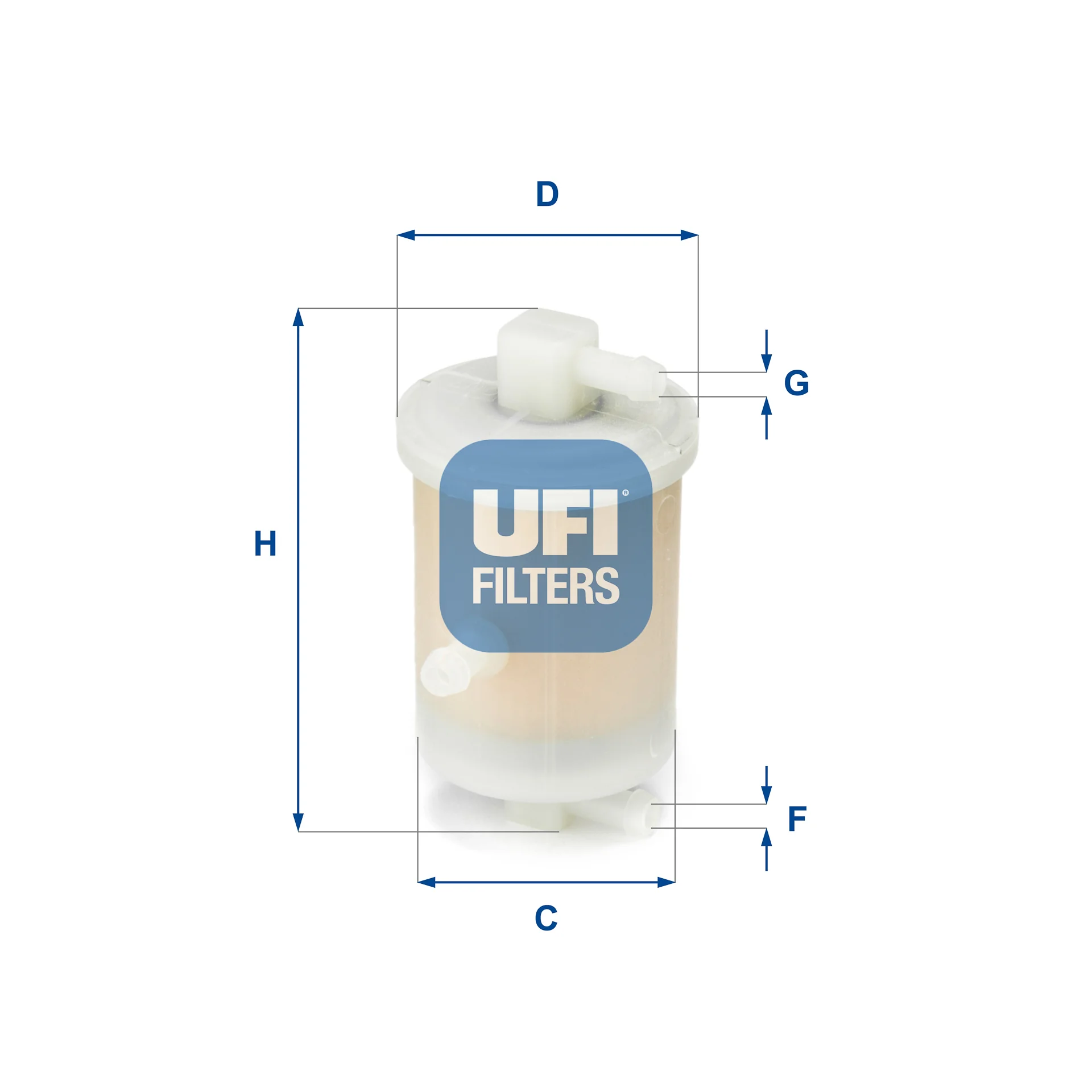 UFI Filters - 31.017.01 - Kraftstoff-Leitungsfilter Inline