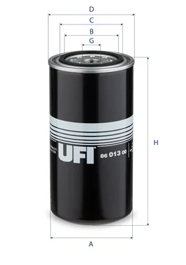 UFI Filters - 86.013.00 - Hydraulikfilter SpinOn