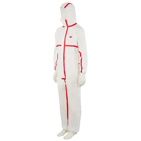 3M - 4565XXXL - Einweg-Overall, 3XL, Groesse 46, weiss/rot
