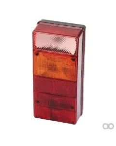 Ajba - LA16114 - Rueckleuchte Links Rechteckig, Rot/Transparent/Gelb, Aufschraubbar, 220x62x105mm, Ajba