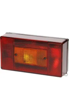 Ajba - LA35004 - Hintere Rechte Leuchte Rechteckig, 12v, Rot/Orange, Verschraubt, 190x52x100mm, Ajba