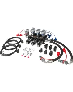 AK Regeltechnik - 10412AK10141SET - 10/4-Umlenkventilsatz 12VDC mit Kupplungen und Schlaeuchen