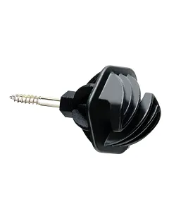 AKO - 441382 - Seilisolator Schwarz Schraublaenge 40mm Durchmesser 6,0mm 25 Stueck AKO