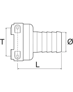 Arag - 279154 - Adapter T5M/ 1" "Banjo"