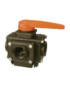 Arag - 453053A44 - Kugelhahn 1" F 5-Wege