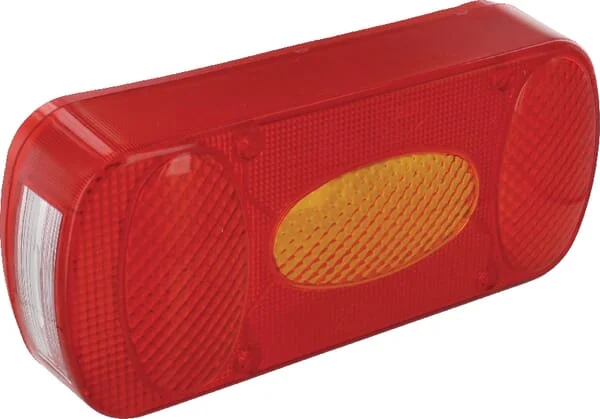 Aspöck - 188430007 - Lichtlinse Rot/Transparent/Bernsteinfarben Rechteckig Hinten/LH/RH Aspöck
