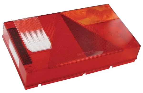 Aspöck - 188452107 - Lichtlinse Rot/Transparent/Bernstein Rechteckig Hinten/Rechts Aspöck