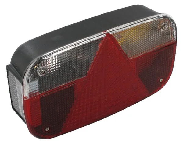 Aspöck - 248210007 - Rückleuchte Rechteckig 12V Rot/Transparent/Bernstein Aufschraubbar 244xMultipoint III von Aspöck – Rechts