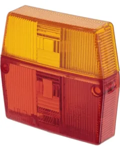 Aspöck - LA2704 - Scheinwerferlinse Bernstein/Rot Quadratisch Lh/Rh/Hinten Aspöck