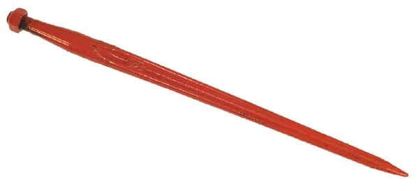 Battista Porteri - FT16 - Ladeschaufelzinke, Gerade, Doppel-T-Profil 42x810mm, Spitzzinke Mit M28x1,5mm Mutter, Schwarz, Battista Porteri