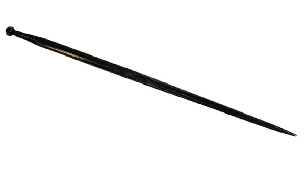 Battista Porteri - RT1 - Ladergelenk, Gerade, Doppel-T-Profil 36x1100mm, Spitzzinke Mit M22x1,5mm-Mutter, Schwarz, Battista Porteri