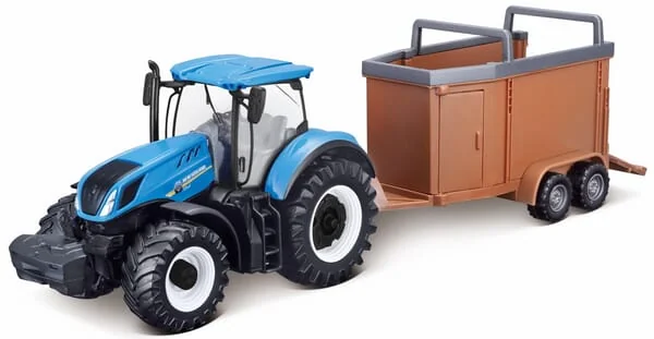 Bburago - BB1831656 - New Holland T7.315 Mit Viehanhaenger