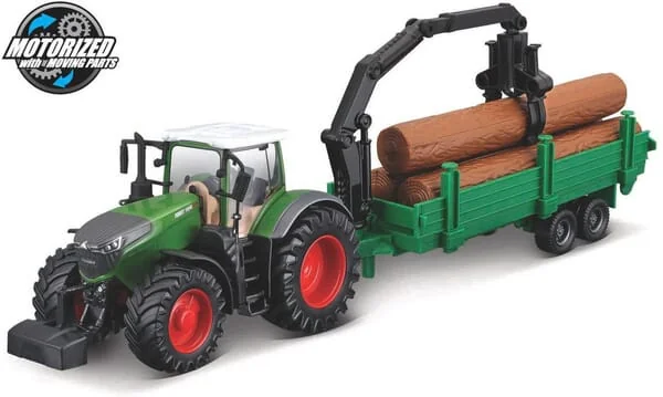 Bburago - BB1831677 - Fendt 1050 Vario Traktor + Holzruecker