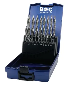 Bohrcraft - 12021330019 - Bohrerset 19-tlg. HSS-DIN 338-G Turbo Step