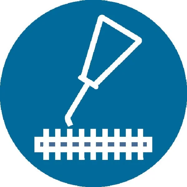 Brady - WB222762 - Aufkleber Gebotszeichen Klingen Schmieren Diameter 100mm Brady