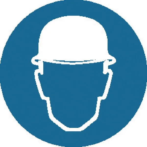 Brady - WB250102 - Aufkleber Gebotsschild PSA Kopfschutz Diameter 100mm Brady