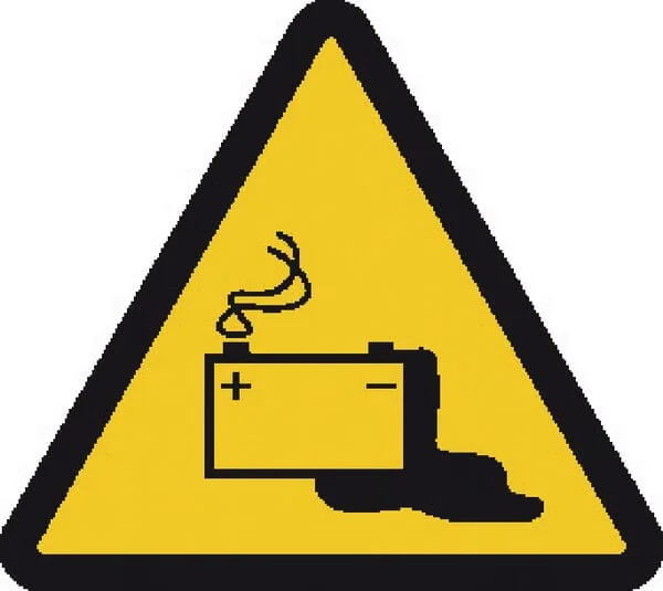 Brady - WB250231 - Aufkleber Warnschild Batterie 100x100mm Brady