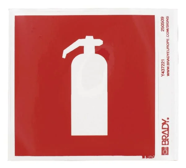 Brady - WB250509L - Aufkleber Feuerloescheinrichtung Feuerloescher 100x100mm Brady