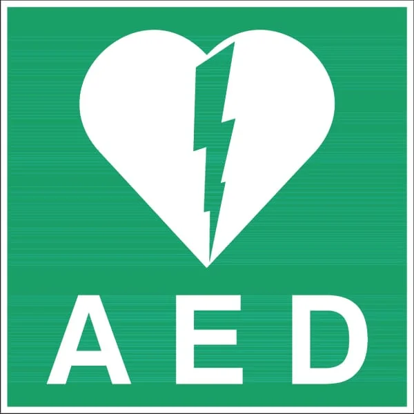 Brady - WB802400 - Aufkleber Sicherheitszustandsschild Erste Hilfe: AED 148x148mm Brady