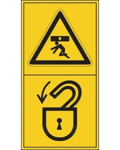 Brady - WB804006 - Aufkleber Warnschild Haengende Lasten 50x96mm Brady