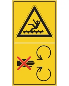 Brady - WB804012 - Schild Warnung Maschinen-Einklemmgefahr 50x96mm Brady