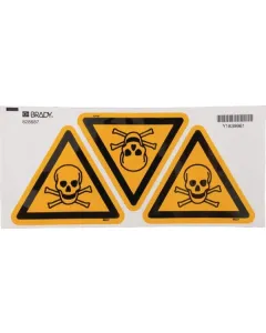 Brady - WB828687 - Aufkleber Warnschild Giftig 100x100mm Brady