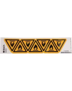 Brady - WB829425 - Aufkleber Warnschild Brandgefahr 50x50mm Brady
