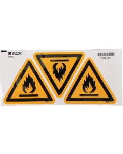 Brady - WB829427 - Aufkleber Warnschild Brandgefahr 100x100mm Brady
