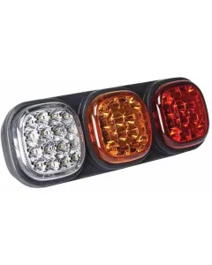 Britax - L1300LDV - Rückleuchte LED, Rechteckig, 12/24V, Weiß/Bernstein/Rot, Aufschraubbar