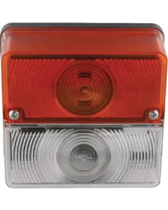 Britax - P908706 - Richtungs- Und Standleuchte Halogen, Vorne, Quadratisch, 12/24V, Rot/Weiß, Schraubbefestigung, 105x97x52mm